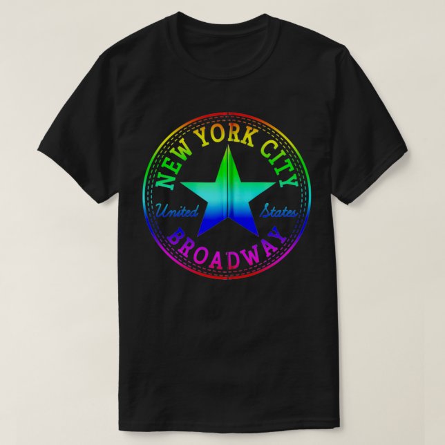 New York City BROADWAY Theater NYC UNITED STATES U T-Shirt (Design Front)