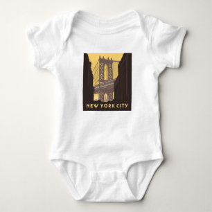 New York City   Brooklyn Bridge Baby Bodysuit