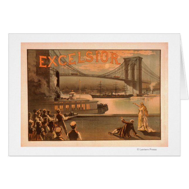 New York City Brooklyn Bridge "Excelsior" (Front Horizontal)
