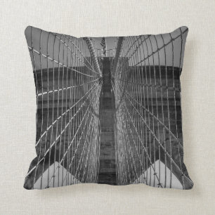 New York City Brooklyn Bridge & Skyline 2 Sided Throw Pillow