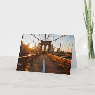 New York City Brooklyn Bridge Sunrise Card