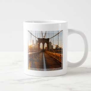 New York City Brooklyn Bridge Sunrise Large Coffee Mug