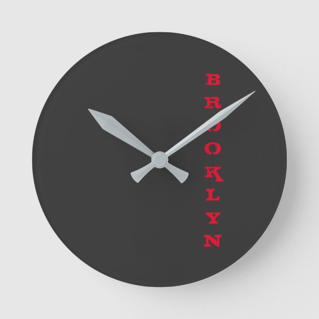 New York City Brooklyn Nyc Trendy Classic Round Clock (Front)