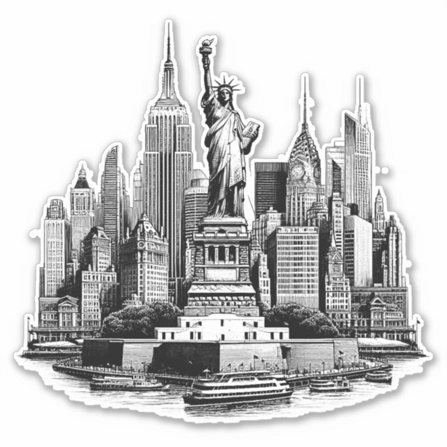 New york City Buildings Architecture art (Front)