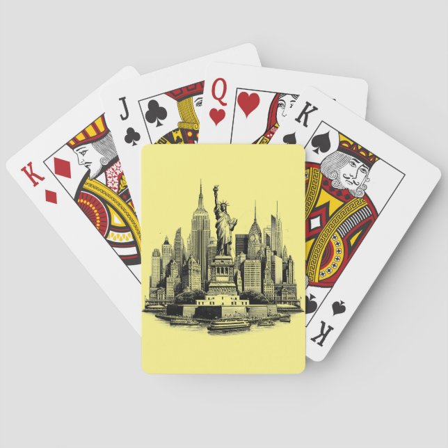 New york City Buildings Architecture art Playing Cards (Back)