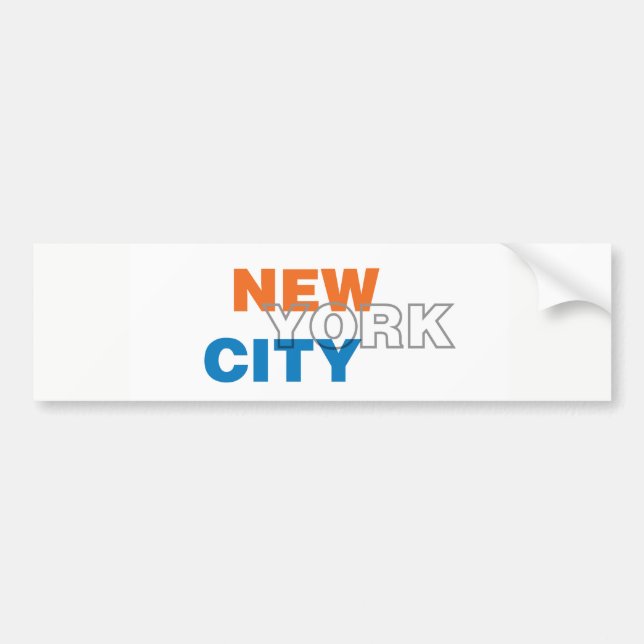 New York City Bumper Sticker (Front)