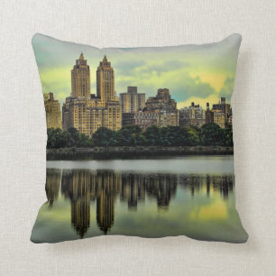 New York City Central Park Skyline Throw Pillow