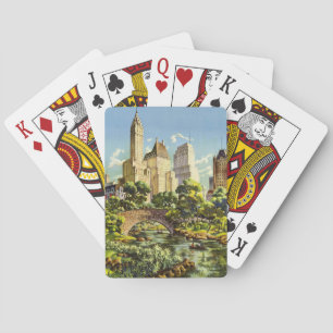 New York City Central Park Vintage Poster Playing Cards