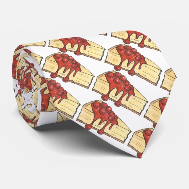 New York City Cheesecake NYC Cherry Cheese Cake Tie (Rolled)