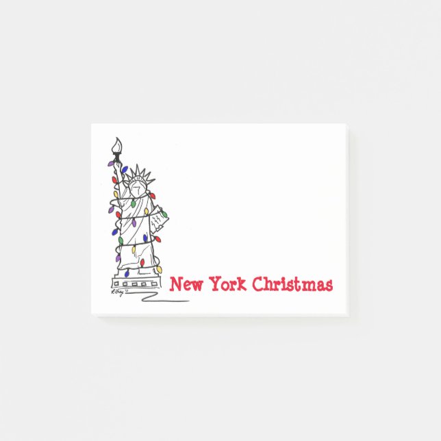 New York City Christmas Statue of Liberty NYC  Post-it Notes (Front)