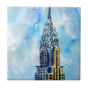 New York City Chrysler Building Tile