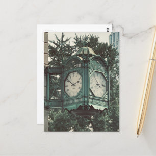 New York City Clock Urban Souvenir Postcard