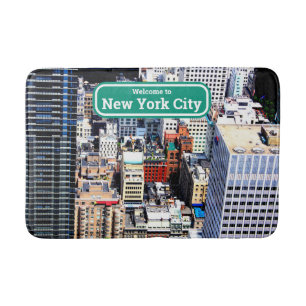 New York City colourful modern Bath Mat