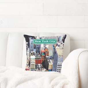 New York City colourful modern  Throw Pillow
