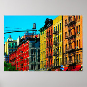 New York City "Columbus Ave" West Side Poster