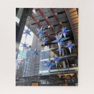 New York City Columbus Circle Christmas Stars NYC Jigsaw Puzzle