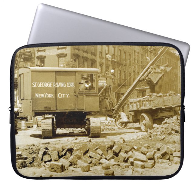 New York City Construction Crane 1920's Northwest Laptop Sleeve (Front)