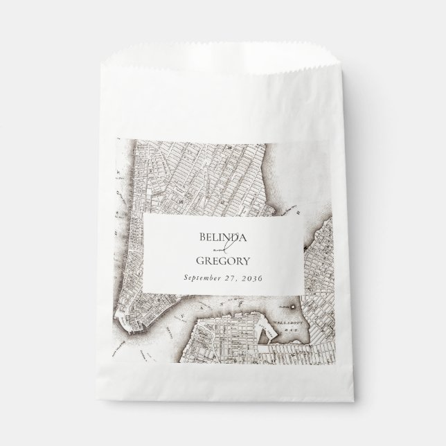 New York City Destination NYC Wedding Favour Bag (Front)