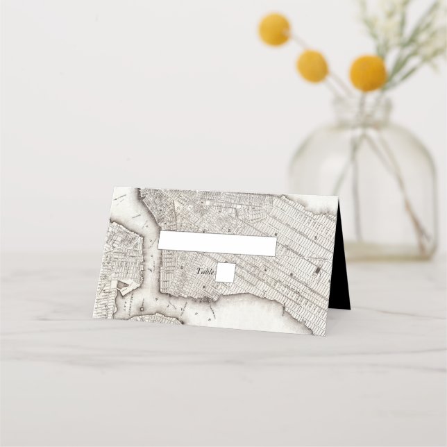 New York City Destination NYC Wedding Place Card (Front)