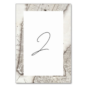 New York City Destination NYC Wedding Table Number