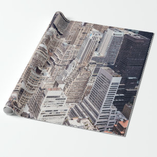 New York City diverse architecture, color toned ae Wrapping Paper