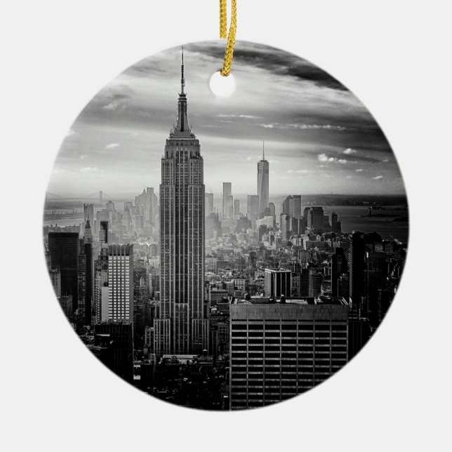 New York City Empire State Building Ceramic Ornament (Front)