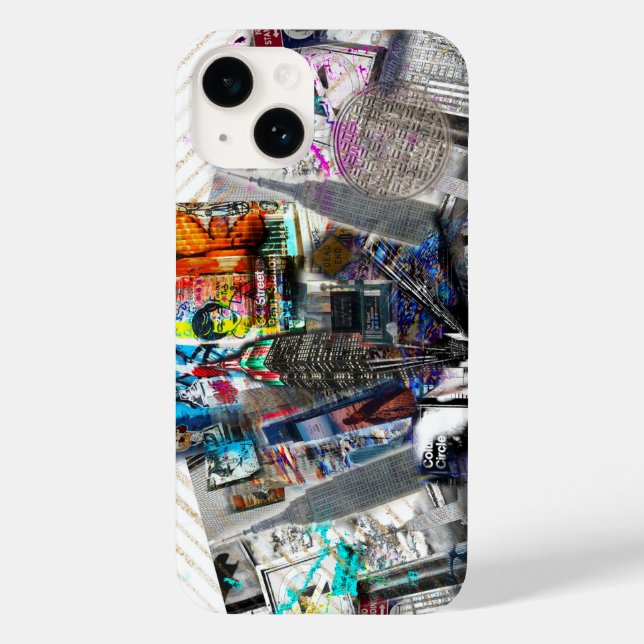 New York City Empire State Graffiti iphone 14 pro Case-Mate iPhone Case (Back)