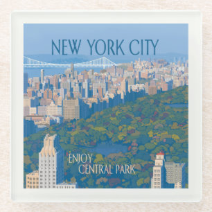 New York City   Enjoy Central Park Glass Coaster