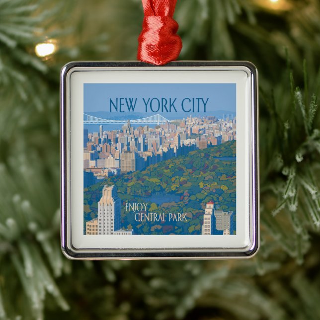 New York City | Enjoy Central Park Metal Ornament (Tree)