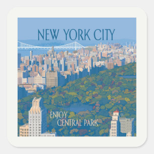 New York City   Enjoy Central Park Square Sticker