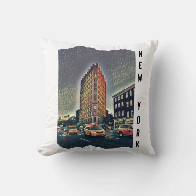 New York City Esthetic Photo Art Throw Pillow (Front)