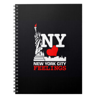 New York City Feelings Black Notebook