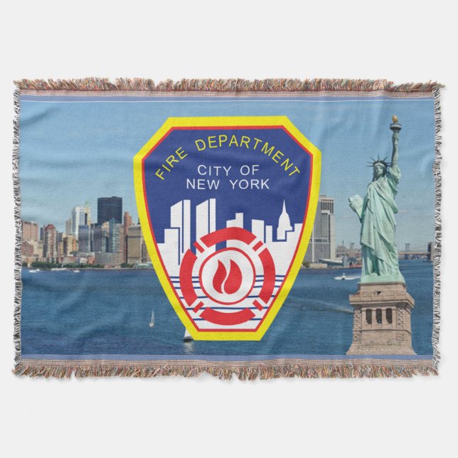 New York City Fire Department Throw Blanket (Front)