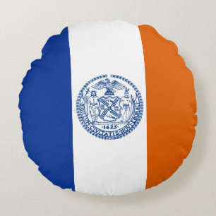 New York City flag Round Pillow