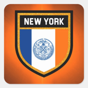 New York City Flag Square Sticker