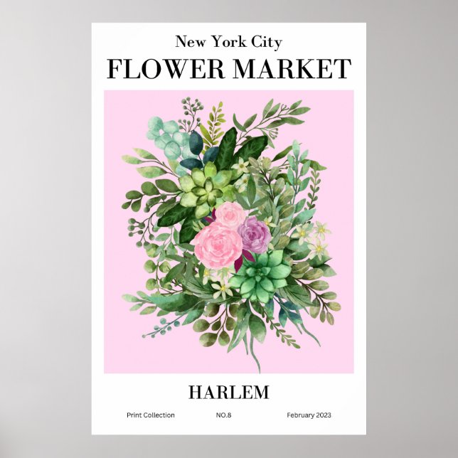 New York City Flower Market Harlem Poster (Front)