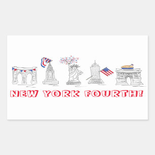 New York City Fourth NYC July 4th Patriotic USA Sticker