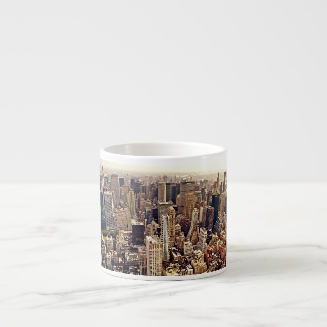 New York City From Above Espresso Cup (Front)