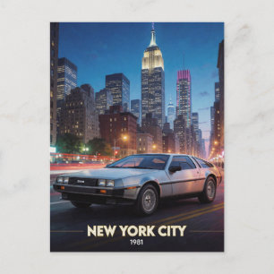 New York City Futuristic Car Culture 1981 Postcard