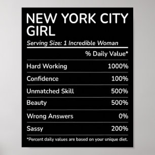 New York City Girl Funny New York Hometown _1 Poster