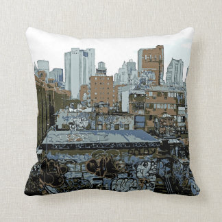 New York City Graffiti Throw Pillow