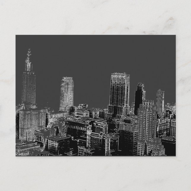 New York City Grey Pop Art Postcards (Front)