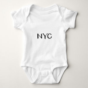 New York City Grunge Text Baby Bodysuit