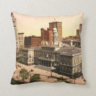 New York City Hall 1900 Throw Pillow