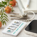New York City Hanukkah NYC Chanukah Holidays Keychain<br><div class="desc">Features an original pen-and-ink illustration of various New York City landmarks "dressed up" for the holiday season!

This Chanukah illustration is also available on other products. Don't see what you're looking for? Need help with customization? Contact Rebecca to have something designed just for you.</div>