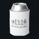 New York City Hanukkah NYC Jewish Holiday Chanukah Can Cooler<br><div class="desc">Features an original pen-and-ink illustration of a row of classic New York City landmarks, "dressed up" for the Hanukkah holiday. Great for anyone who lives in or loves NYC! Don't see exactly what you're looking for? Need help with customization? Click "rebeccaheartsny" (upper right corner) then "contact this designer" to have...</div>