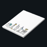 New York City Hanukkah NYC Jewish Holiday Chanukah Notepad<br><div class="desc">Features an original pen-and-ink illustration of a row of classic New York City landmarks, "dressed up" for the holiday season. Great for anyone who lives in or loves NYC! Don't see exactly what you're looking for? Need help with customization? Click "rebeccaheartsny" (upper right corner) then "contact this designer" to have...</div>