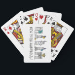 New York City Hanukkah NYC Jewish Holiday Chanukah Playing Cards<br><div class="desc">Features an original pen-and-ink illustration of a row of classic New York City landmarks, "dressed up" for the holiday season. Great for anyone who lives in or loves NYC! Don't see exactly what you're looking for? Need help with customization? Click "rebeccaheartsny" (upper right corner) then "contact this designer" to have...</div>