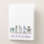 New York City Hanukkah NYC Jewish Holiday Chanukah Pocket Folder<br><div class="desc">Features an original pen-and-ink illustration of classic New York City landmarks and icons, "dressed up" for the holiday season. Great for anyone who lives in or loves NYC! Don't see what you're looking for? Need help with customization? Click "rebeccaheartsny" (upper right corner) then "contact this designer" to have something created...</div>