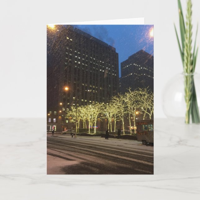 New York City Holiday Lights Christmas Card (Front)